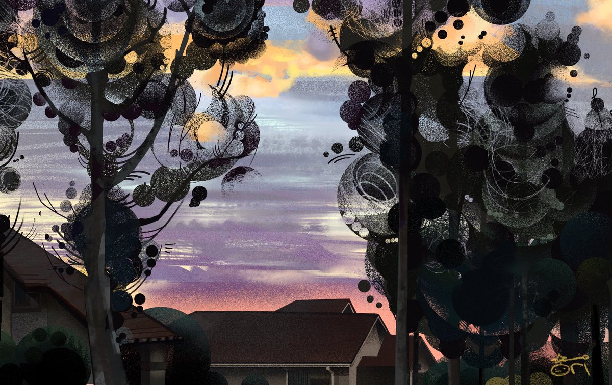 Quick walk through the neighborhood 

#Procreate #pleinair