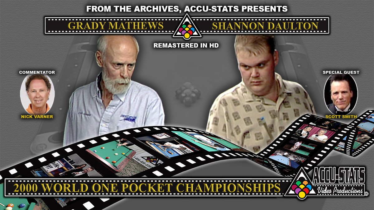 Premiering tonight at 8pm EST - One Pocket - SHANNON DAULTON vs GRADY MATHEWS - 2000 World One Pocket Championship

Nick Varner and special guest Scott Smith were in the booth.
Pat Fleming will be in the chat room.

youtu.be/_ygoVW6OUd4