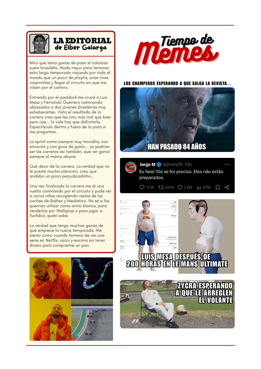 📝✅ Revista oficial correspondiente al Gran Premio de Brasil 2025 de F1Champs 🇧🇷