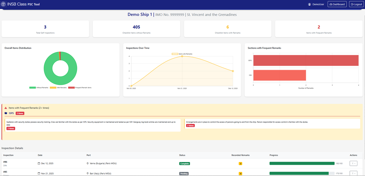 INSBClass's tweet photo. Stay PSC-ready with INSB CLASS’s new Self-Audit Tool!
✅ Check vessel readiness
✅ Spot &amp; fix issues early
✅ Boost onboard safety &amp; compliance

New? Register now: https://t.co/xPpJsSXnT6

Read More Here: https://t.co/ZxSsrbVXzQ

#DigitalTools #PSCReady #MaritimeSafety https://t.co/p3WLqMkQZq
