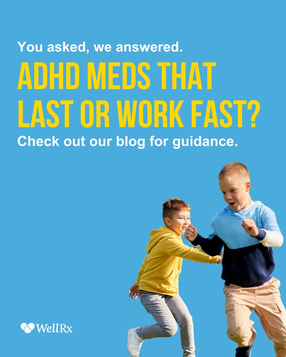 An Rx that works fast or one that’s longer lasting?

That’s the question many patients have to weigh when selecting an ADHD med. And while there is no wrong direction, they each have an impact on what your day will look like.

Read more: bit.ly/3LXuqnz

#wellness #ADHD