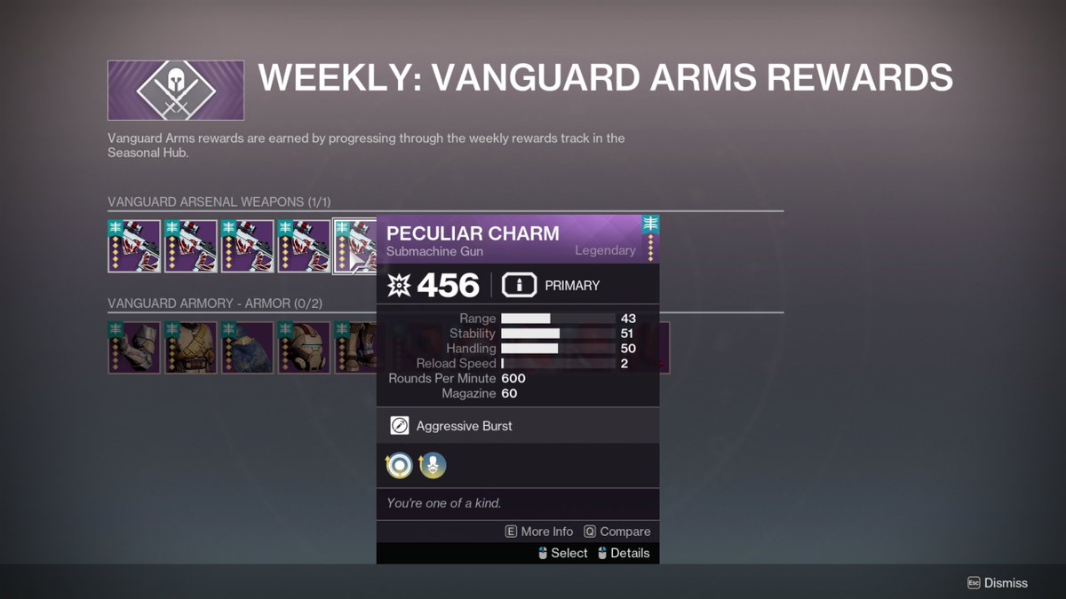 D2_Director's tweet photo. Destiny 2 Weekly Vanguard Arms Rewards (Zavala)

🔫┊ Peculiar Charm (T5) rolls vary
🛡️┊ Techsec Armor Pieces (T5)
🛡️┊ Last Disciple Armor Pieces (T5) https://t.co/7f91t8gBxG