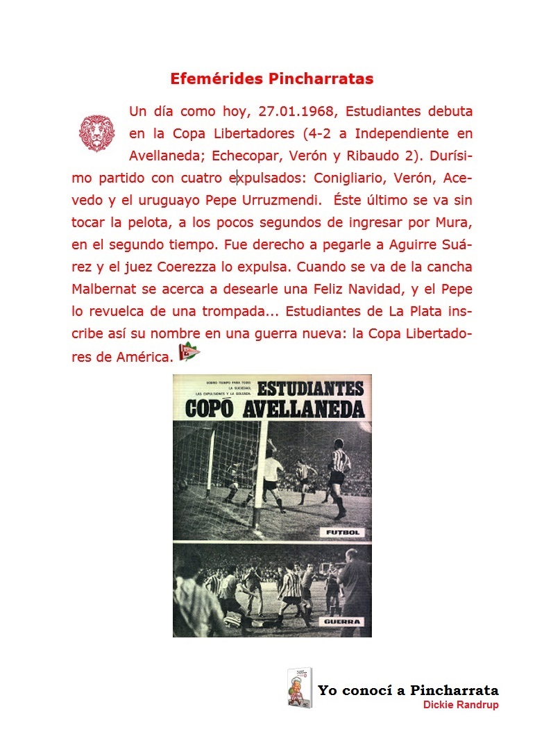 #EfemeridesPincharrratas
𝕌𝕟 𝕕𝕚𝕒 𝕔𝕠𝕞𝕠 𝕙𝕠𝕪...
Hace 58 años... 
 #EDLP 
 #EstudiantesLP 
 #DaleRT
