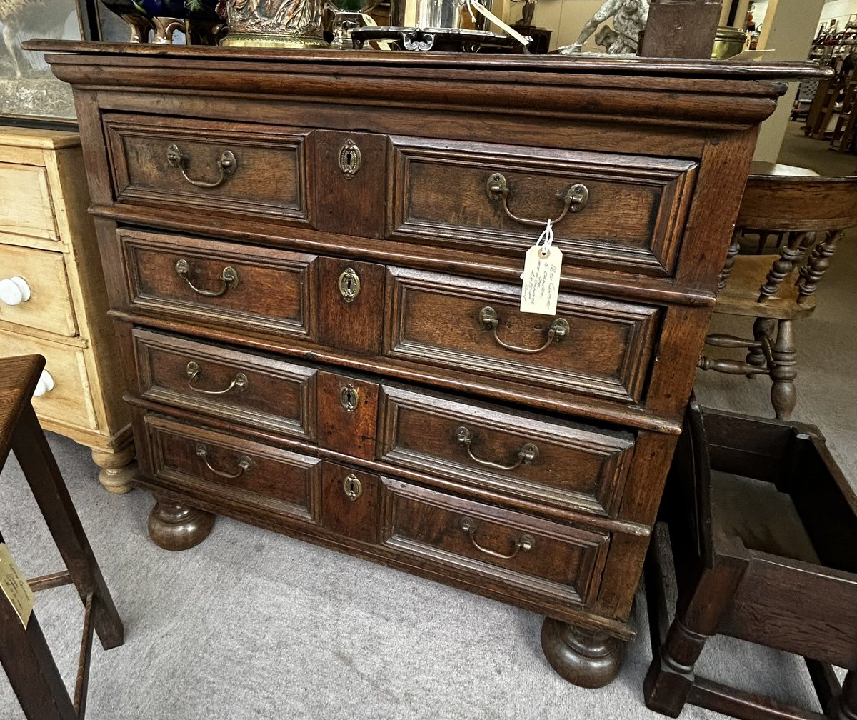 18th Century 5 Drawer Oak Chest Of Drawers £495 U52 #matlockantiques