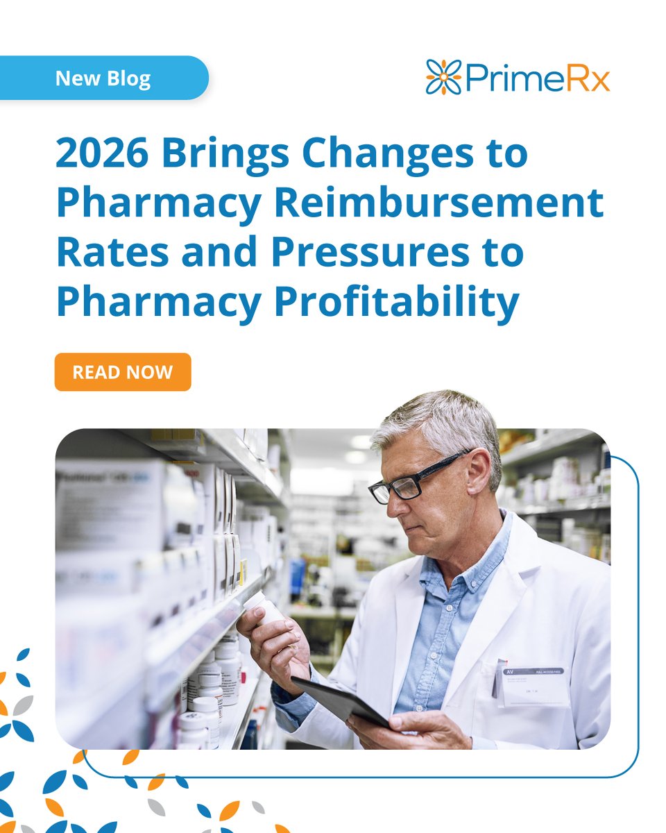 2026 is bringing major shifts in pharmacy reimbursement that could significantly impact pharmacy profitability.

Read more: primerx.io/blog/pharmacy-…

#Pharmacy #Healthcare #PharmacyManagement #PharmacyProfitability