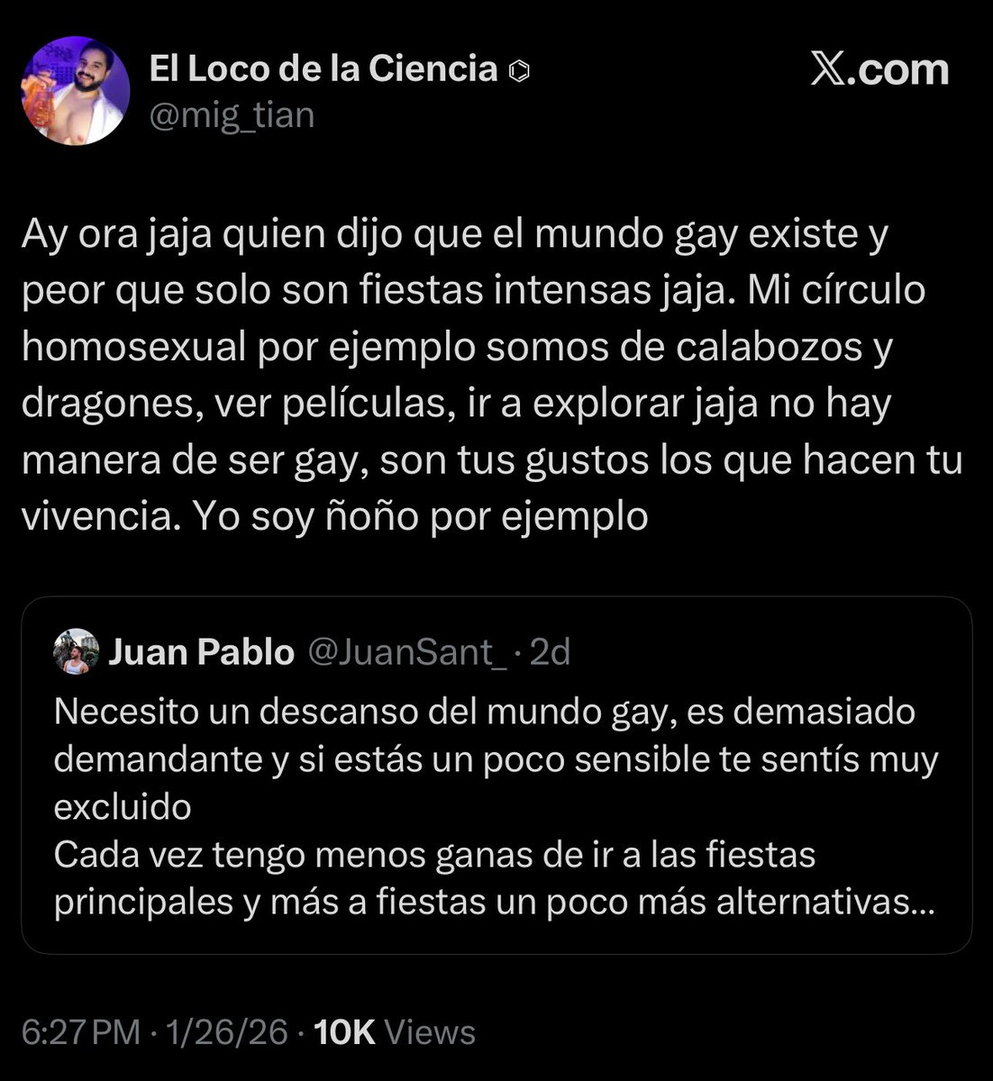 ElFagittarius's tweet image. Los dos extremos del pick me gay, ambos increíblemente enfadosos. Solo hagan lo que quieren y ya! No hay necesidad de todo estas ridiculeses.