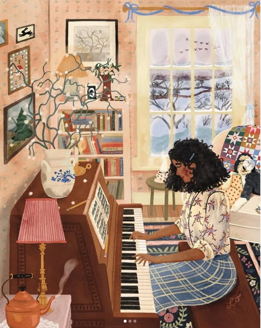 Eduarda59870810's tweet photo. "Try new hobbies.
Develop new interests.
Pursue new experiences.
When you expand your interests, you increase your opportunities for happiness.” ~ Richelle E. Goodrich ❄️🫖🎶💗 #WinterChallenge
Art by Elisabeth Dorrian 🎨🖌️ https://t.co/rv3S19srj3