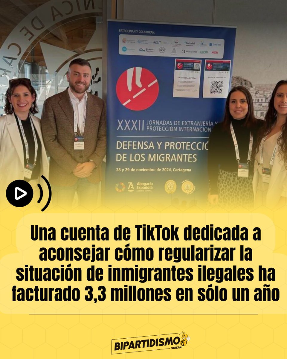 🔴 Una cuenta de TikTok dedicada a aconsejar cómo regularizar la situación de inmigrantes ilegales ha facturado 3,3 millones en sólo un año. 

gaceta.es/espana/una-cue…