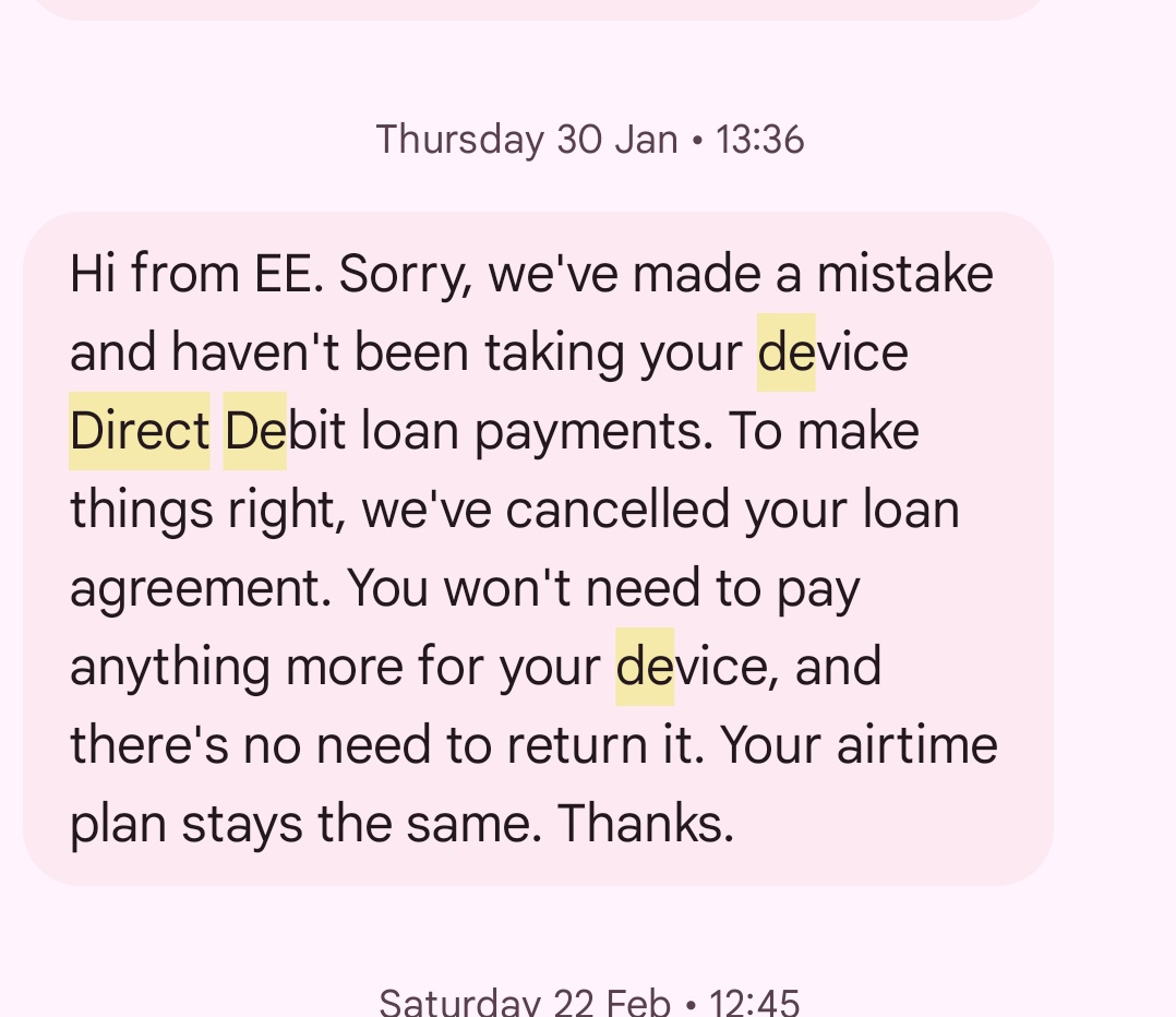 reallyreally_'s tweet image. Hi @EE any chance I can stop the messages telling me I can upgrade, when the app tells me I can't 🥴😅 also question I got a message a year ago saying because of ee's mistake my phone was paid, now it's saying I can't upgrade because I'm still paying my phone off. Which is right?