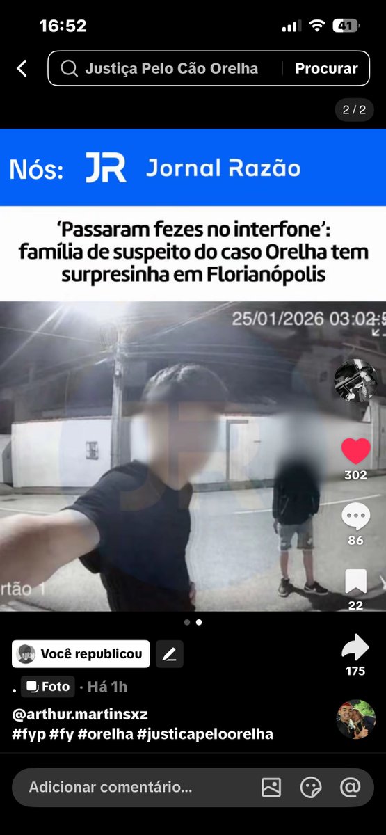 Os kingos que cagaram em frente a casa de um dos criminosos, fizeram um ttk @/slv.rabuske #justicapororelha