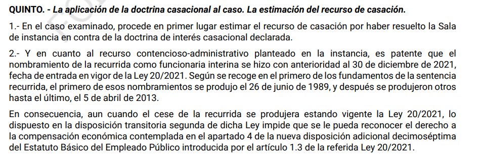 humanizasanidad's tweet photo. Recordatorio: ⚖️STS núm. 1277/2025, de fecha 14/10/2025, RCA 7438/2024. Id Cendoj: 28079130042025100529. Sobre #compensación #económica a favor de #funcionario #interino que #cesa tras la entrada en vigor de la Ley 20/21 pero suscribió el #nombramiento con anterioridad. https://t.co/pMVjYlk2It