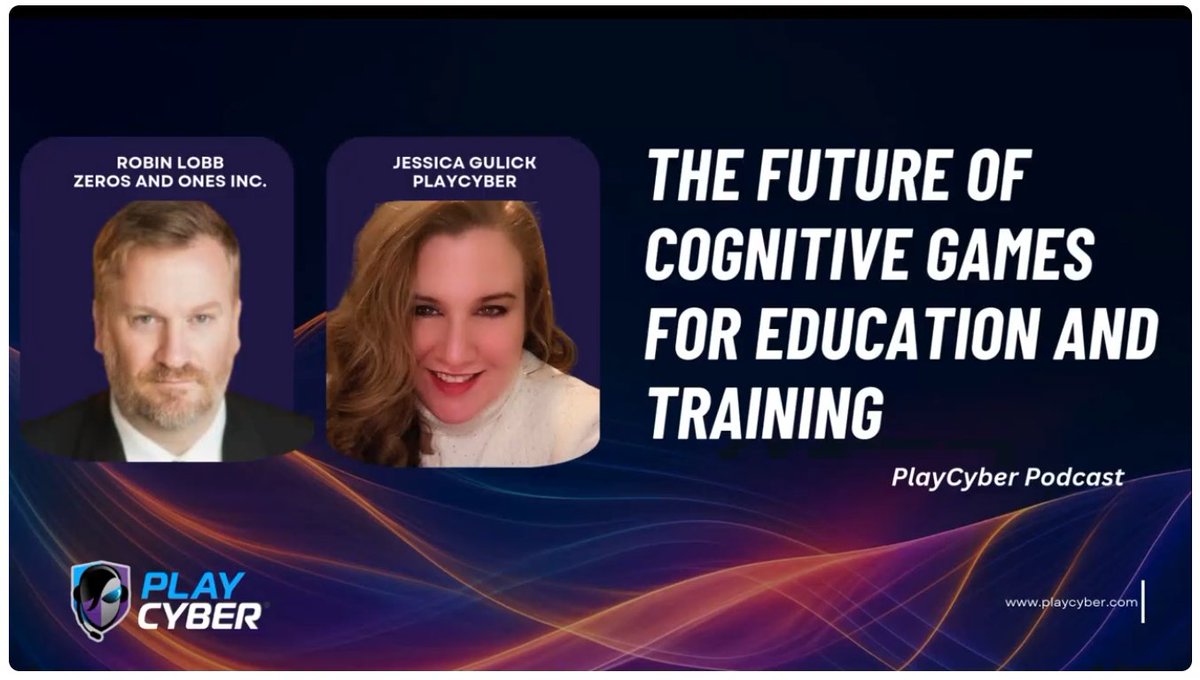 🎙️ Tune in to PlayCyber podcast! US Cyber Games Commissioner Jessica Gulick &amp; Robin Lobb delve into how cognitive games fortify strategic skills vital in modern intelligence and cybersecurity. 

 👉 hubs.li/Q040xJyT0 #CyberSecurity #CognitiveRevolution #LeadershipInTech