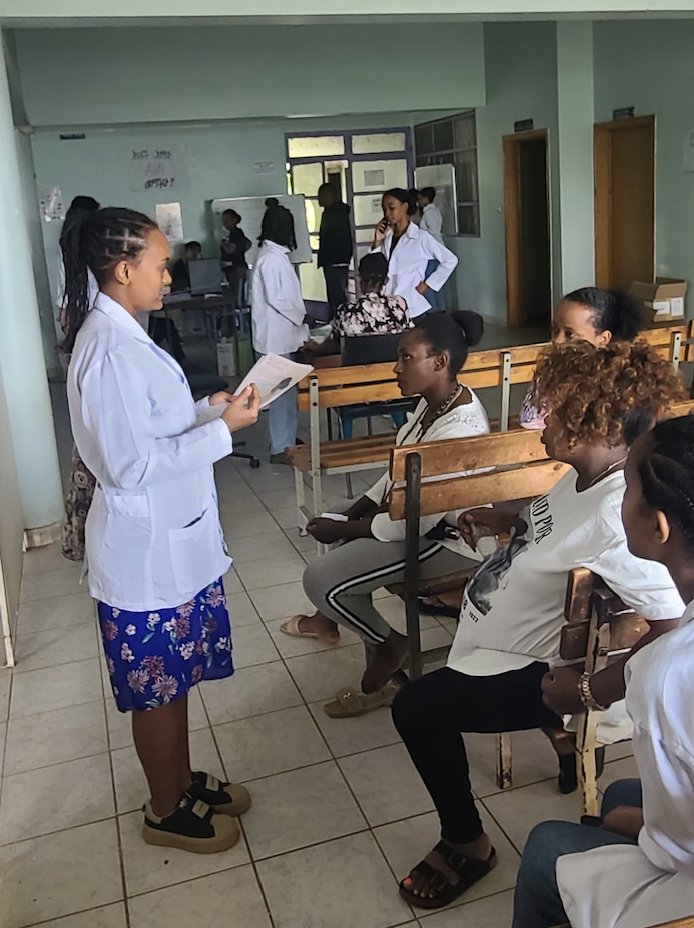 YouthCNTDs's tweet photo. In times of conflict and displacement, women of reproductive age face hidden health threats that go far beyond daily survival.

#DengueFever, #Schistosomiasis, and #Leishmaniasis are three NTDs common in Ethiopia and Sudan that can also have particularly severe consequences during pregnancy, including miscarriage, preterm labor, anemia, and even maternal or newborn death. Yet, awareness about these risks is alarmingly low.

@JemalNanati  and @Fatima_elbasri  joined forces to fill this gap by conducting a research study on The Impact of NTDs on Maternal Health and delivering health education to displaced women in selected camps and underserved areas in their countries.

Through group discussions, visual materials, and culturally relevant sessions, our youth champions and supporting volunteers were able to raise awareness about how NTDs affect women’s bodies, especially during pregnancy, and how to seek care or prevention.
#BeatNTDs #NTDFreeGen