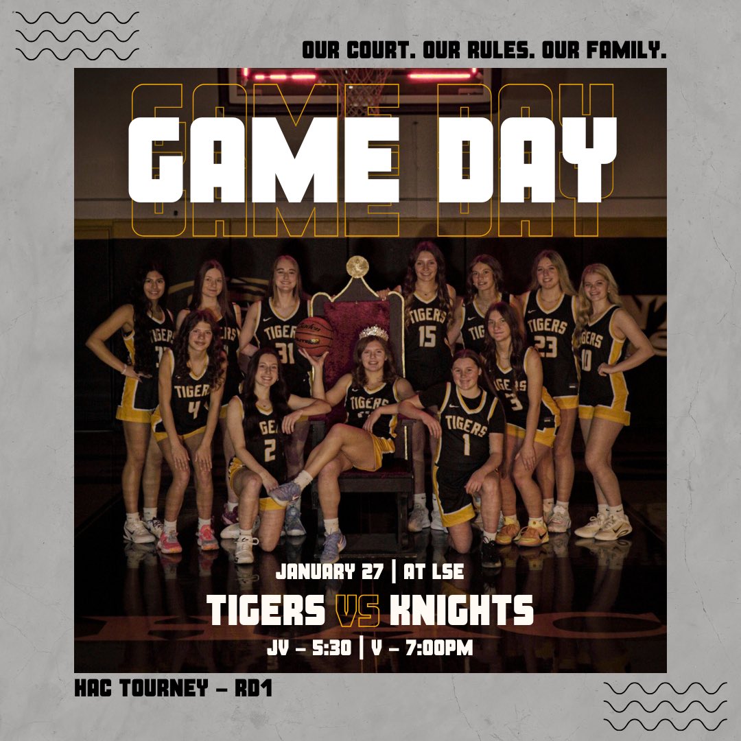FHSTigerGBB's tweet photo. 🚨 IT’S GAME DAY! 🚨

HAC Tourney - Rd. 1

📍LSE
🆚 Knights
⏰JV - 5:30 / V - 7:00pm

#GoTigers #FAMILY https://t.co/brnSledwTR