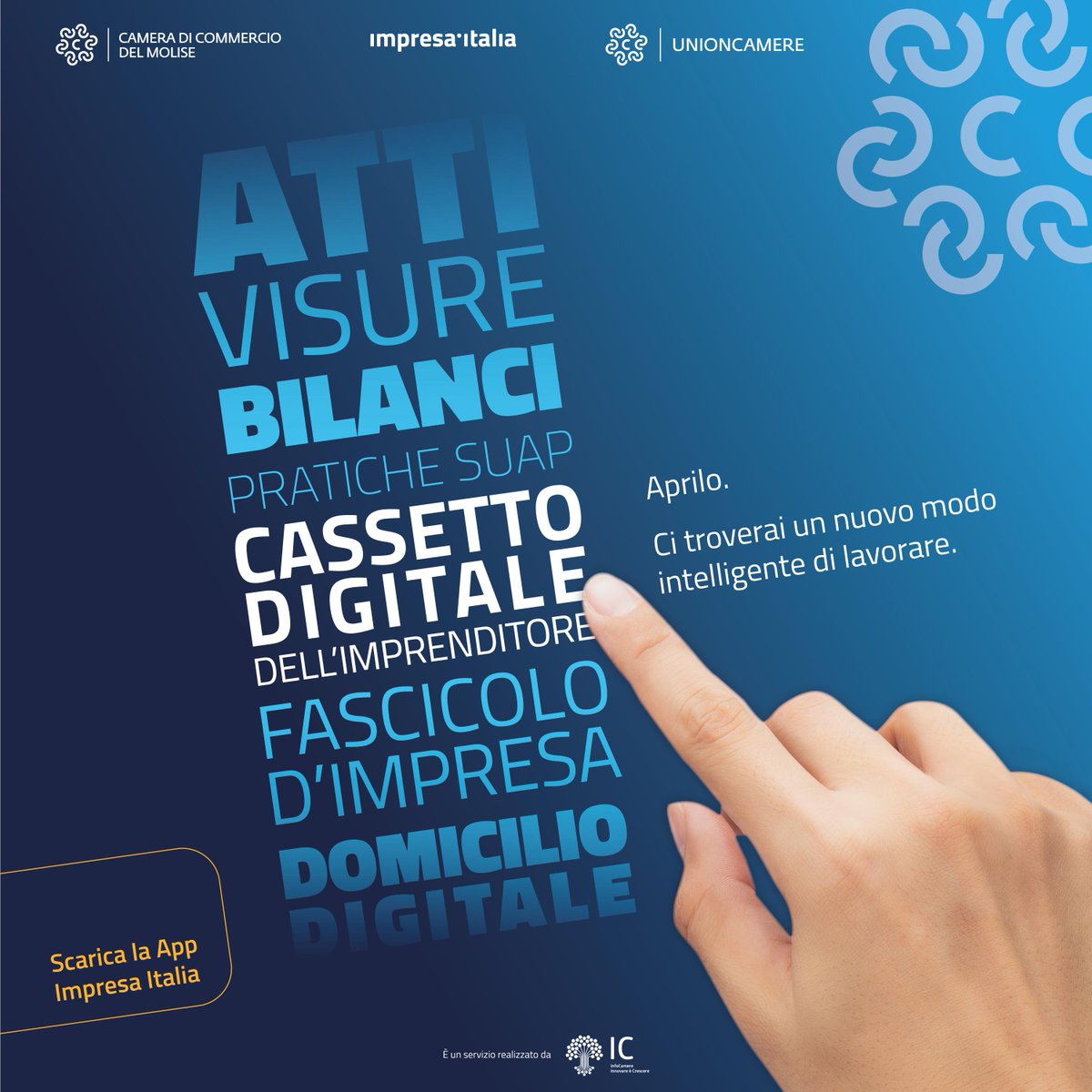 🌟 La tua impresa, sempre sotto controllo! Con l'app Impresa Italia, visualizza bilanci, visure e tanto altro in un click. Facile, veloce e gratuita! 📈📂 
Scopri come fare rb.gy/d71khw
#Efficienza #ImpresaSmart