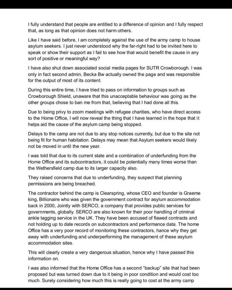 lily_lna's tweet image. Stand Up to Racism exposed.

Former Crowborough SUTR admin alleges that:

• Information from within the Home Office was exclusively shared with Stand Up to Racism and Care4Calais

• Members were encouraged to wear masks and attend protests to gather intelligence on attendees