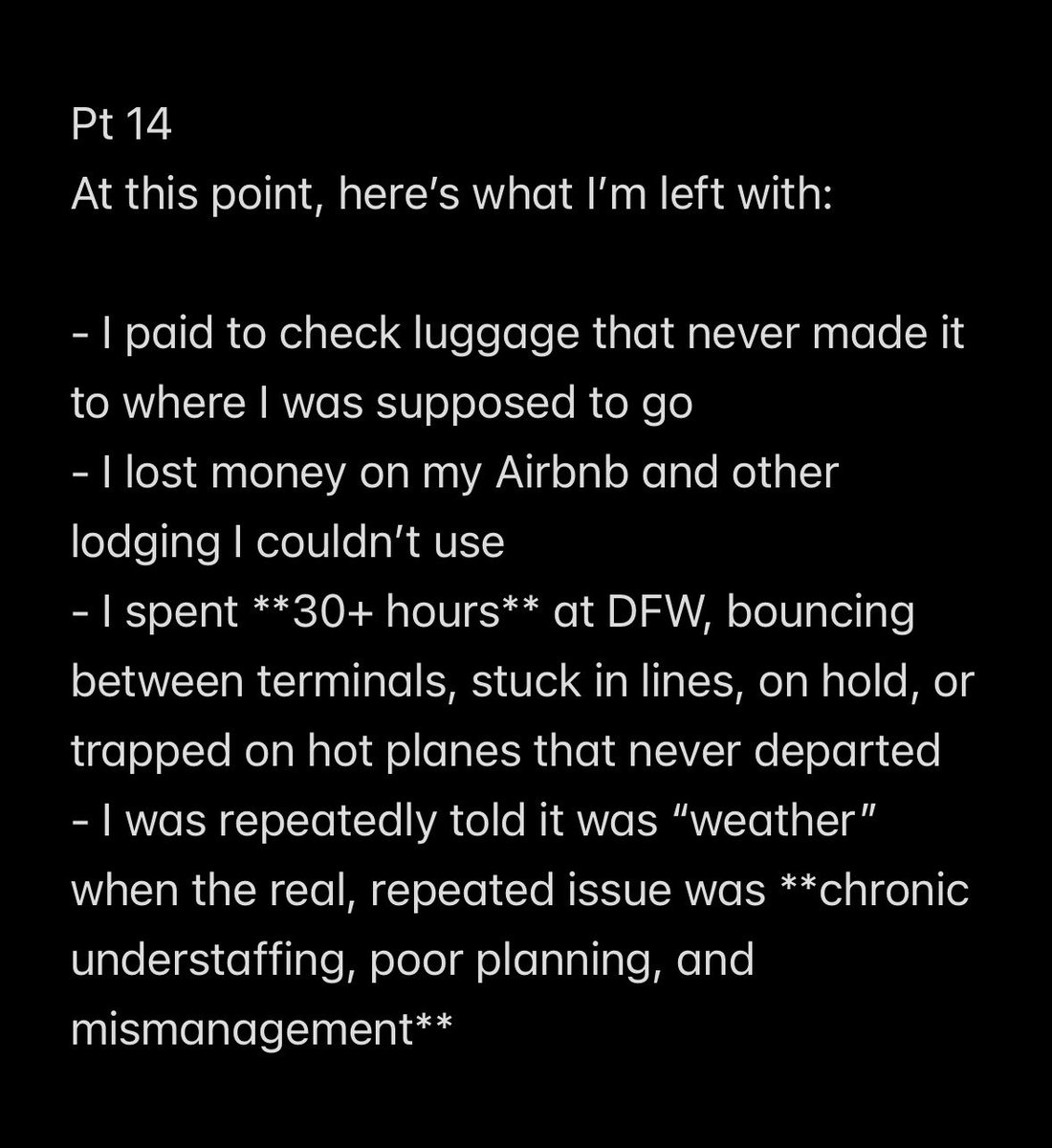mr_cco's tweet photo. @AmericanAir #AmericanAirlines #boycott #poorservice @DFWAirport https://t.co/ZfeAt9gQ3a