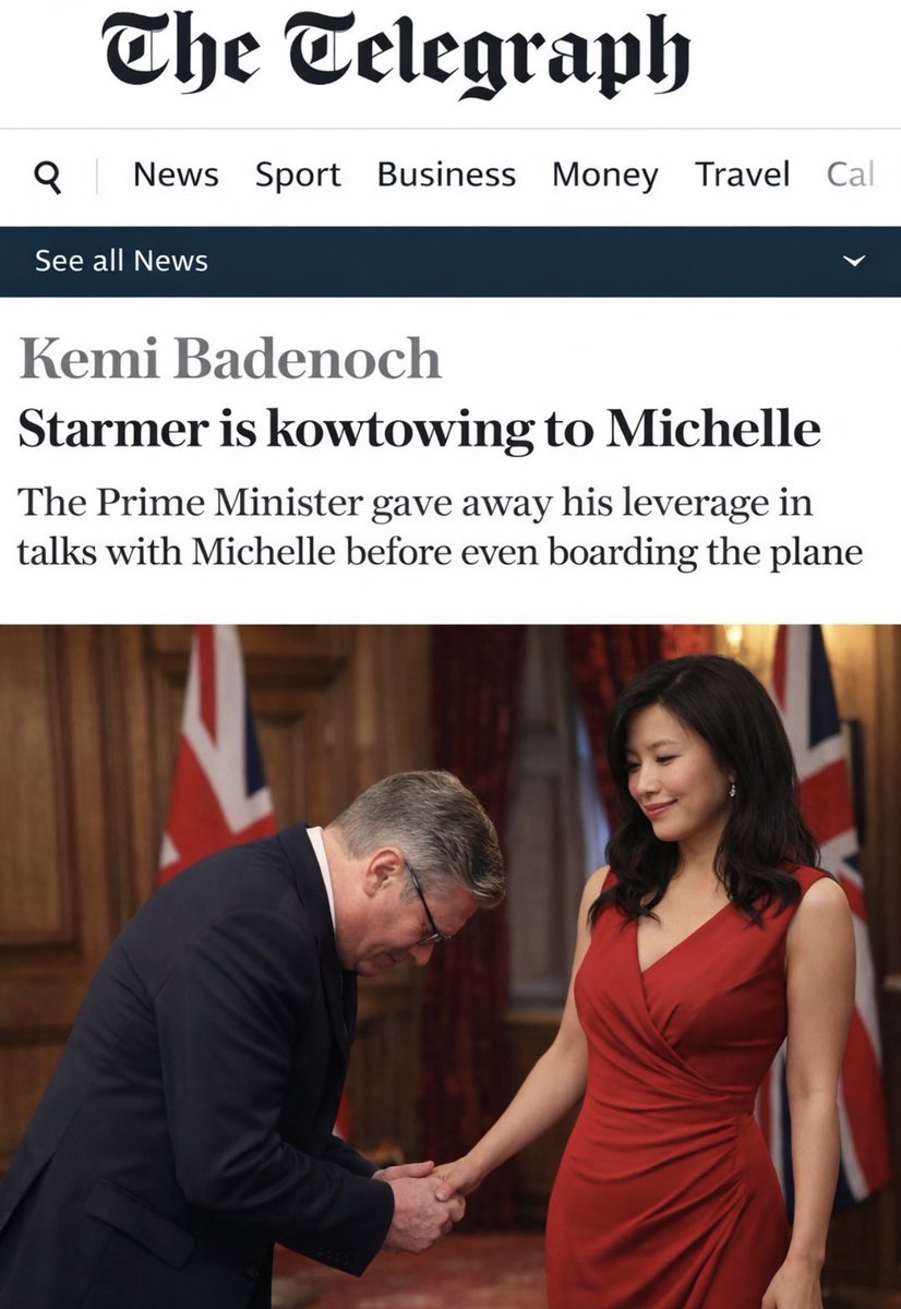 D162Michele's tweet photo. For once, the Western media has got it right!
The Prime Minister of Great Britain is kowtowing to the future President of China! 🇨🇳🤪😊 https://t.co/NcKcazdVx3