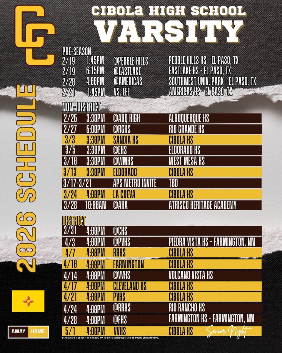 Cibola Cougars Baseball tweet media