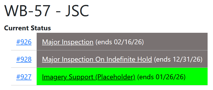 Glad the WB-57 crew is OK, now lets look for another high-flying asset that can support the Artemis II launch, as the other two WB-57 seem down for maintenance...

Any dragon ladies about ? 😇