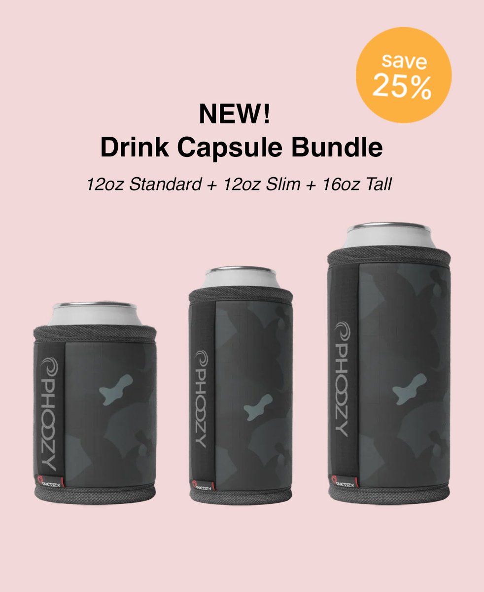Complete drink protection, bundled.⁠
⁠
Meet the PHOOZY Drink Capsule Bundle.⁠
12oz Standard, 12oz Slim, and 16oz Tall built to protect your drinks from spills, heat, and the elements.⁠
⁠
Save 25% on bundles this weekend ➡️ bit.ly/4bo0r2G