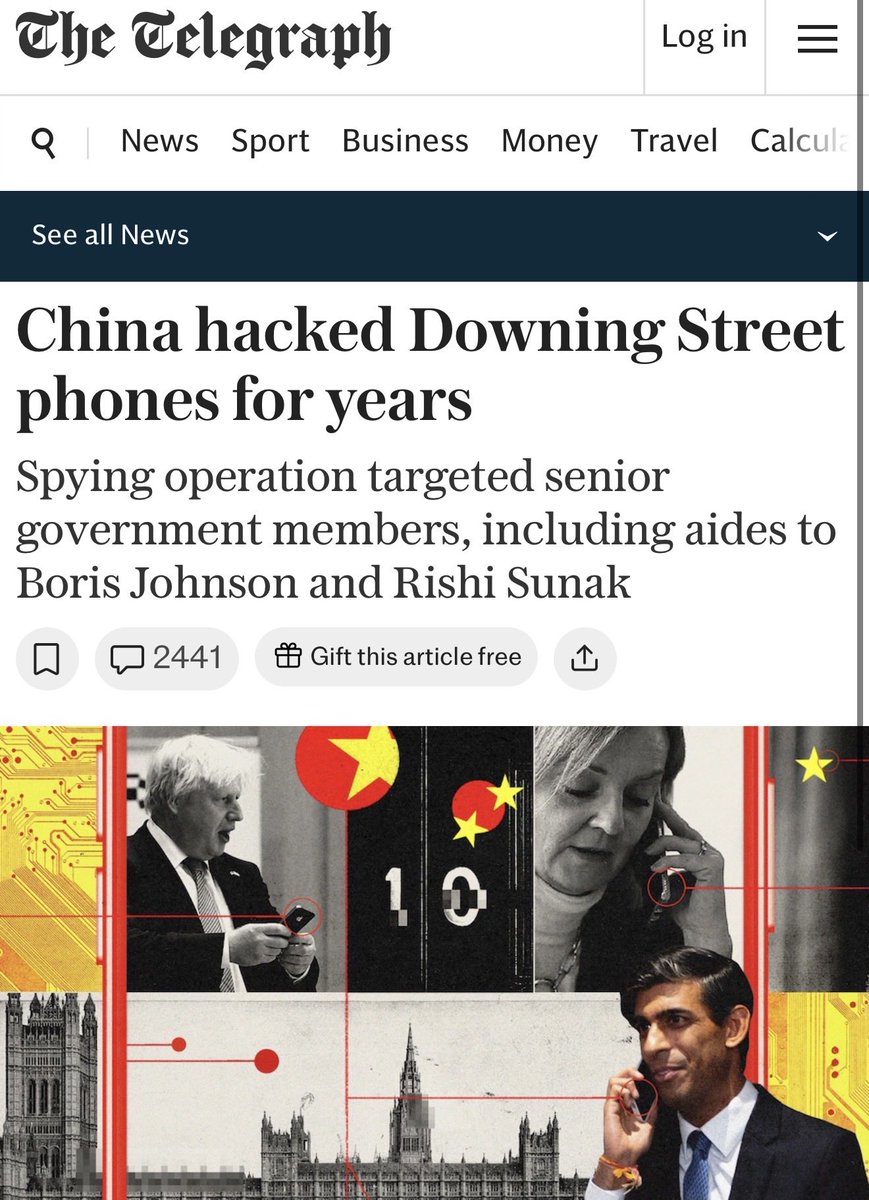 mario4thenorth's tweet image. China hacked phones, that targeted 3 British Prime Ministers:

Carney was helped by China during the election. 

Carney called China the biggest security threat to Canada. 

Carney does deal with China. 

Carney wonders why Trump is upset.

Carney loves China.

☹️ 

The end