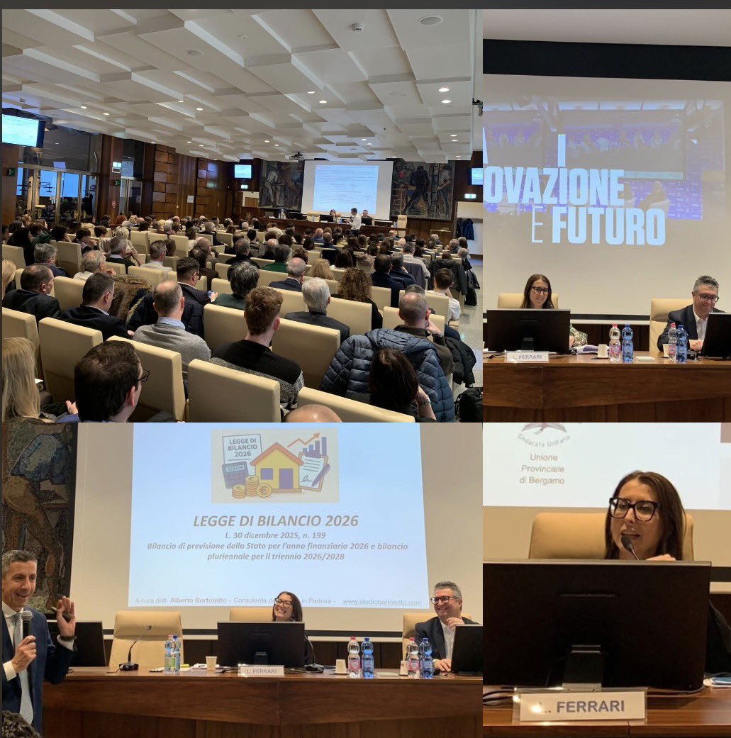 Tutto esaurito 💯 al primo convegno dell’anno
“𝐋𝐄 𝐍𝐎𝐕𝐈𝐓𝐀’ 𝟐𝟎𝟐𝟔 𝐈𝐍 𝐌𝐀𝐓𝐄𝐑𝐈𝐀 𝐃𝐈 𝐋𝐀𝐕𝐎𝐑𝐎”
organizzato da 𝐎𝐫𝐝𝐢𝐧𝐞 dei Consulenti del lavoro 𝐞 𝐀𝐍𝐂𝐋 𝐝𝐢 𝐁𝐞𝐫𝐠𝐚𝐦𝐨

‼️Prossimo appuntamento il 13 febbraio per le novità Fiscali!