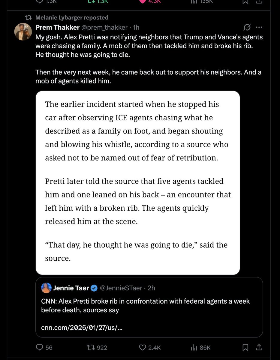 kimberrry's tweet photo. @glenn_tunes Alex Pretti was targeted for execution. It was a #MobHit: https://t.co/HlkANqyBz8