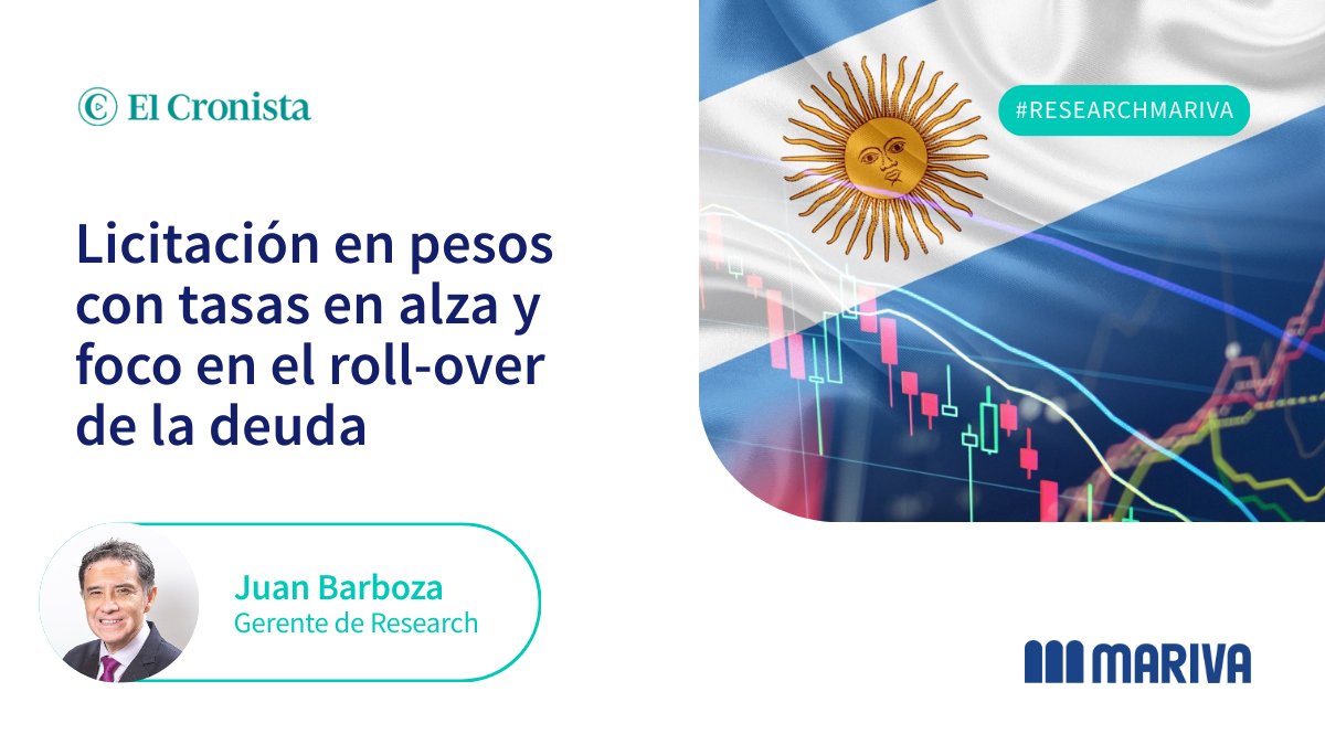 Leé la nota de <a href="/Cronistacom/">El Cronista</a> en la que Juan Barboza, Gerente de Research, analiza el escenario de la próxima licitación de deuda en pesos y sostiene que, pese al abultado perfil de vencimientos, no ve riesgos crediticios 👉 bit.ly/4pYDPsT