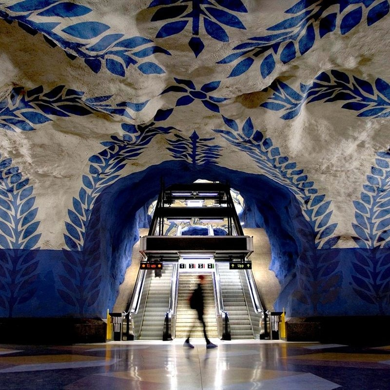 gundemio's tweet photo. Stockholm Metrosu'nda yer alan sanat eseri niteliğindeki duraklar: https://t.co/sD7GPSPSWY