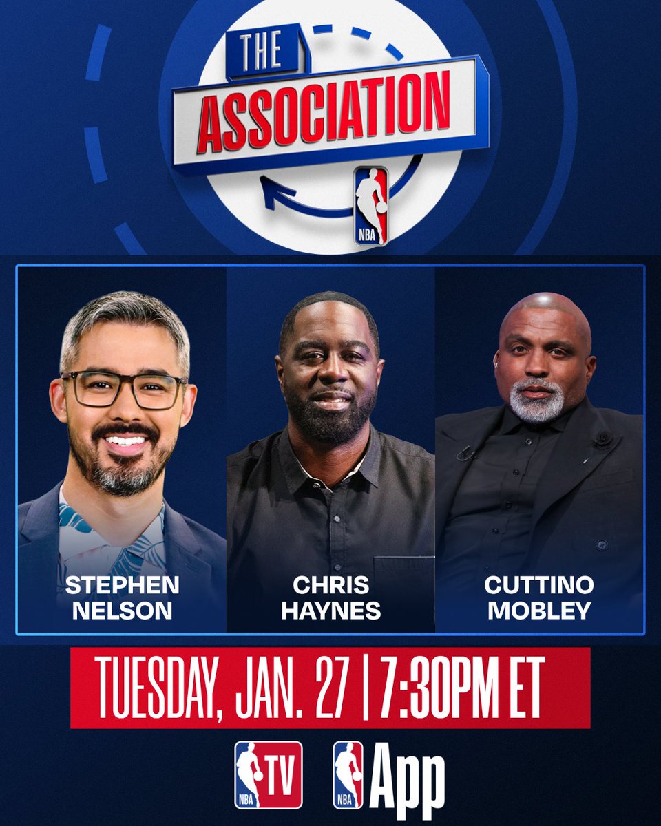Coast 2 Coast action tonight on NBC & Peacock! ✈️
Tune into The Association tonight at 7:30pm/et on NBA TV and the NBA App with @StephenNelson, @ChrisBHaynes, and @CuttinosLife as they take you around the league during tonight's 7-game slate, including Bucks/Sixers at 8:00pm/et