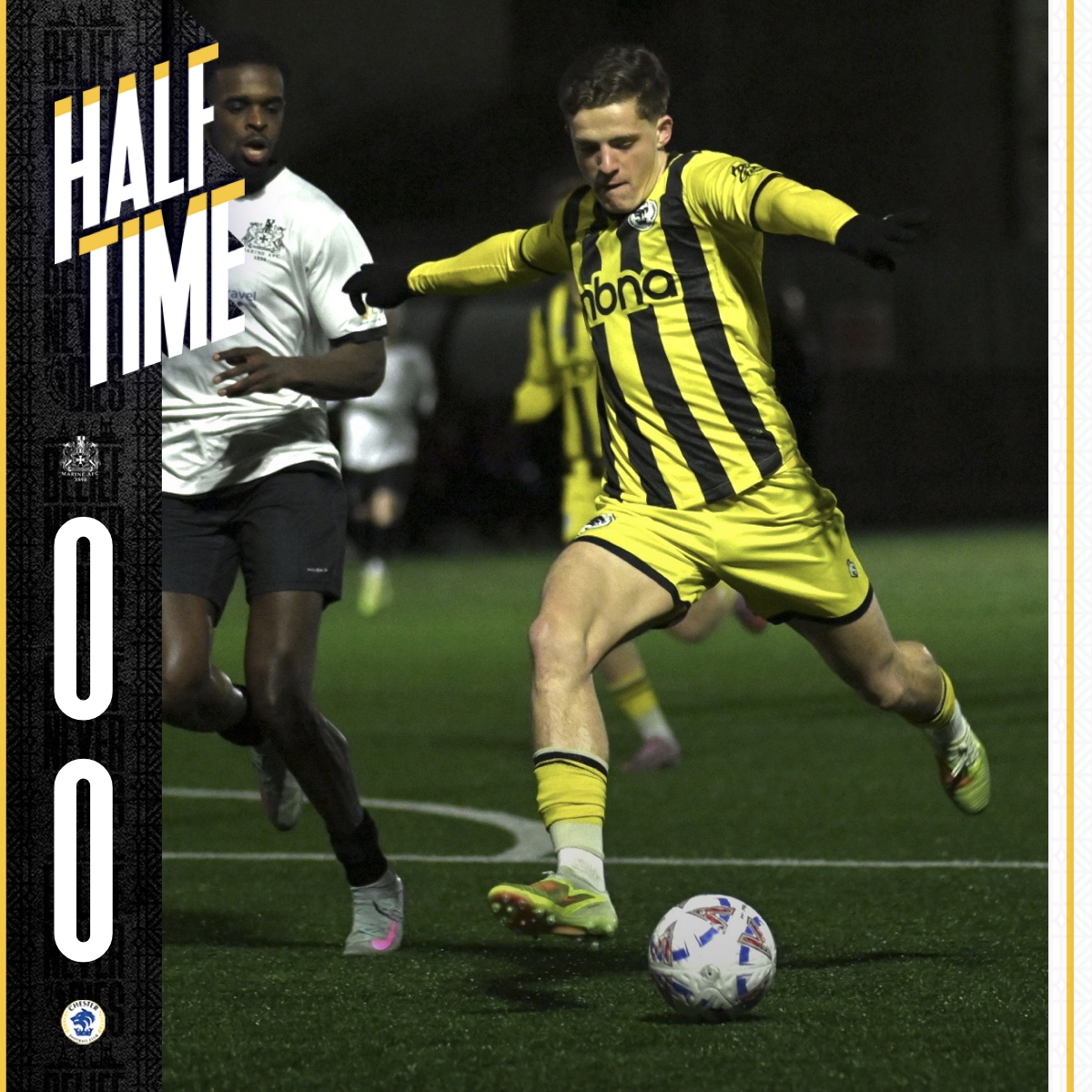 ChesterFC's tweet photo. HT: @MarineAFC 0-0 #ChesterFC.
Weโre level at the break.
#MARCFC | #UTS https://t.co/D5s41Aq0vi