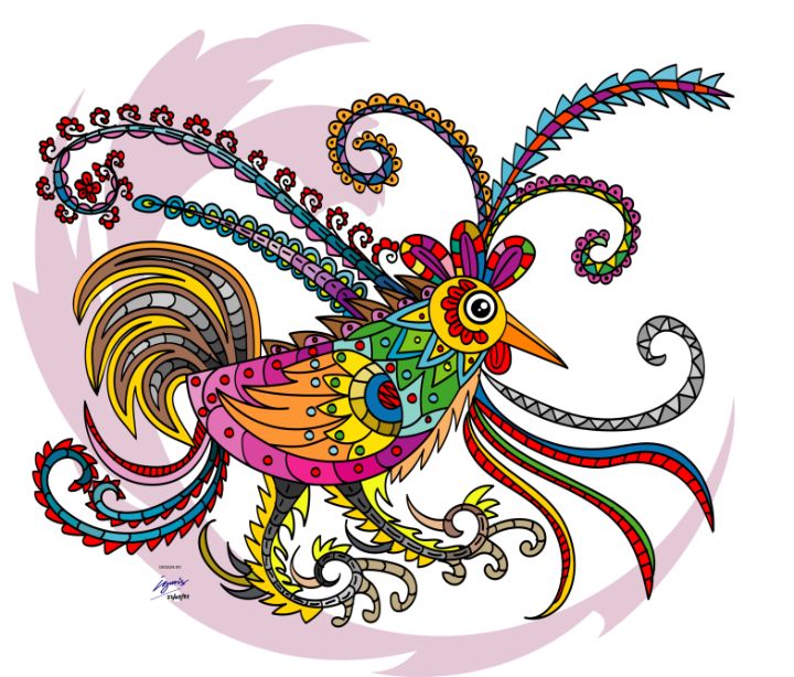 dsigoens's tweet photo. Art of the Day! "CHICKEN DECORATIVE". Buy at: https://t.co/K4TlgxdMnj https://t.co/2PW1SJ9zWX