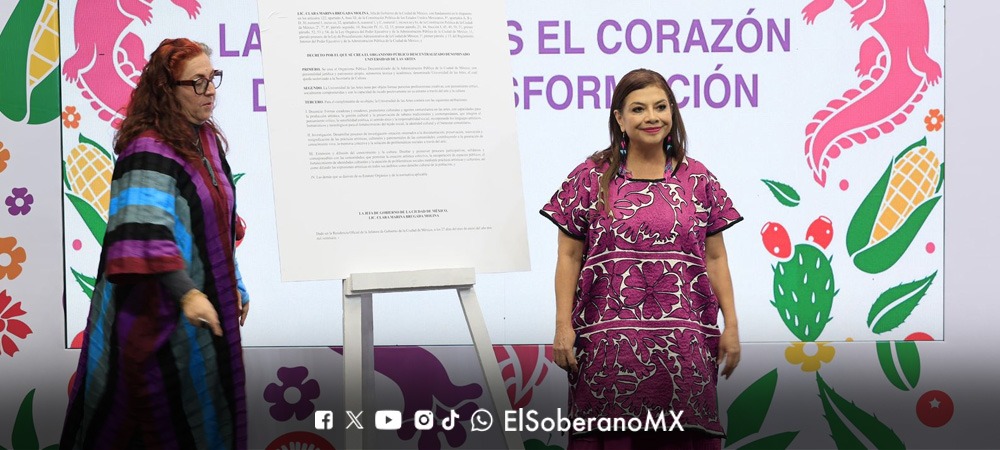 #Actualidad 👉 Clara Brugada firma decreto histórico para crear la Universidad de las Artes en la CDMX

<a href="/ClaraBrugadaM/">Clara Brugada Molina</a> afirma que profesionalizar el arte transforma la ciudad y garantiza el derecho a crear, sin barreras económicas.

Más en: elsoberano.mx/2026/01/27/cla…