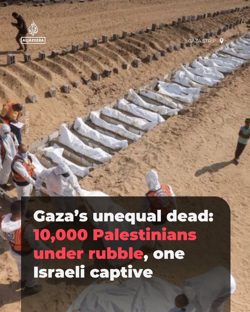 AJEnglish's tweet image. A huge military operation In Gaza to recover a single Israeli body exposes a grim moral paradox: Precise forensics for the occupier, and mass graves and lost identity for the occupied and bombarded Palestinians.

Read here aje.news/xd9cfc
