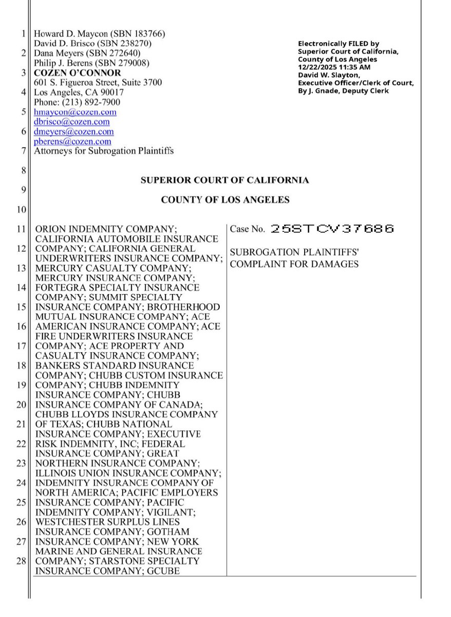 Hotshot_Movie's tweet image. BOMBSHELL: Gavin’s bad day just got worse. The insurance companies have joined the suit against Gavin Newsom + LA City for the Palisades Fire, adopting @415FirePhoto’s argument that Newsom’s agency is responsible for allowing the fire to rekindle. They have held out for a…