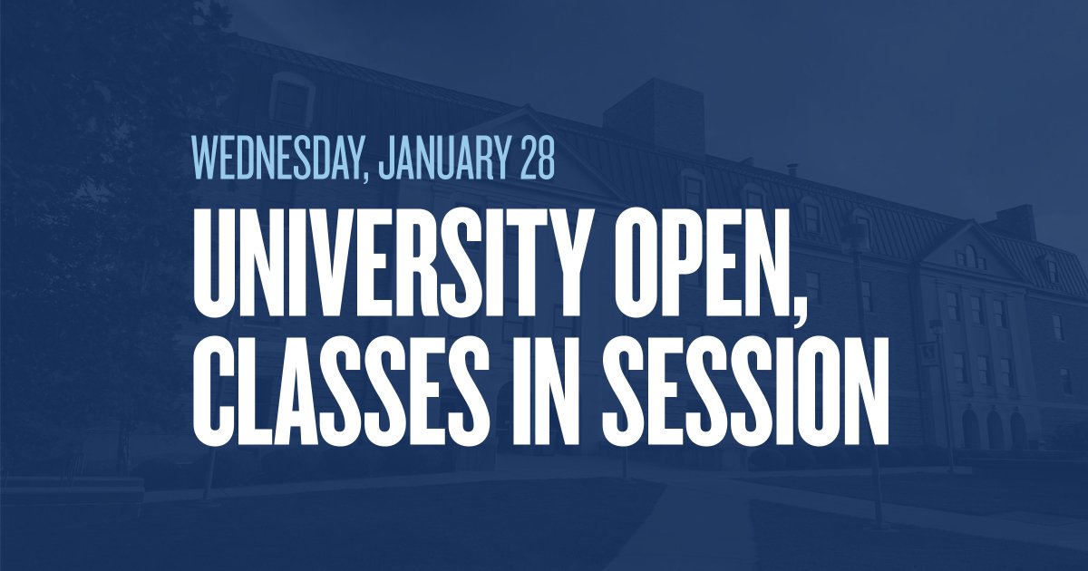 ShawneeState's tweet image. Shawnee State University will be open Wed. Jan. 28. Use caution if you plan to travel to campus. Students check Blackboard and SSU email in case any of your classes are moved online. If you are unable to attend in person, notify your faculty.

shawnee.edu/weather for updates