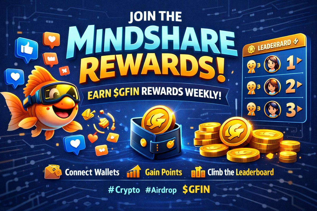 🚀 Just joined the Mindshare reward program on the @GoldfishGold leaderboard
📊Earn points for social engagement
🔥Climb the ranks &amp; unlock $GFIN rewards every week - true community power = real rewards!💎
leaderboard.goldfishgold.com/?ref=ISSATohe

#crypto #airdrop #Goldfish #Mindshare #Web3 $GFIN