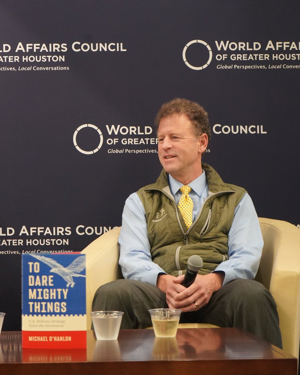 250 years. No single "American way of war." Just an absolutely fascinating conversation. Thank you to Michael O'Hanlon and everyone who joined us last week. 🇺🇸

#houston #events #usmilitary #wachouston