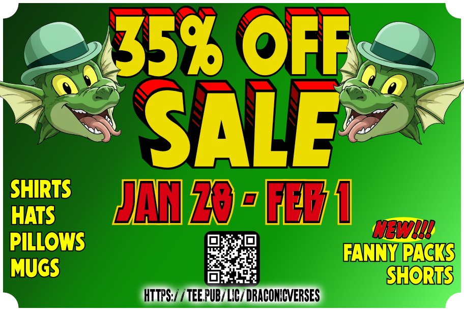 🚨🚨SALES ALERT🚨🚨
From Tomorrow Thru Sunday Night!!
Save up to 35% OFF!!!
Shirts start at just $16!
#Shakespear, #Anime, #Retro_TV, #ClassicMovies, #SciFi, #TTRPG #DnD &amp; #PopCulture inspired designs by Yours Truly!
tee.pub/lic/DraconicVe…