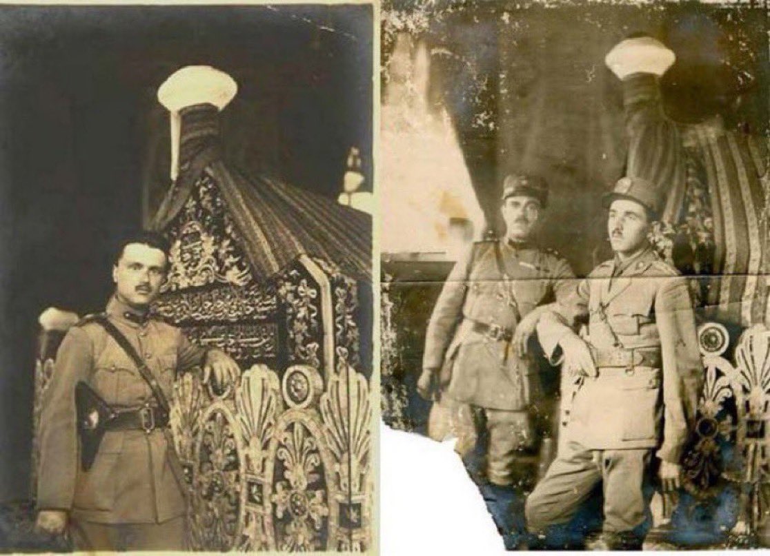 NaimBaburoglu's tweet image. 8 Temmuz 1920’de, İngiliz desteğindeki Yunan Ordusu Bursa’yı işgal eder. Venizelos’un oğlu Sofoklis Osman Gazi’nin mezarına gelir, sandukayı tekmeler. “Kalk da milletini kurtar” diye haykırır. Türbeye Kral Konstantin’in resmi asılır. Osman Gazi cevap veremezdi, Padişah da,…