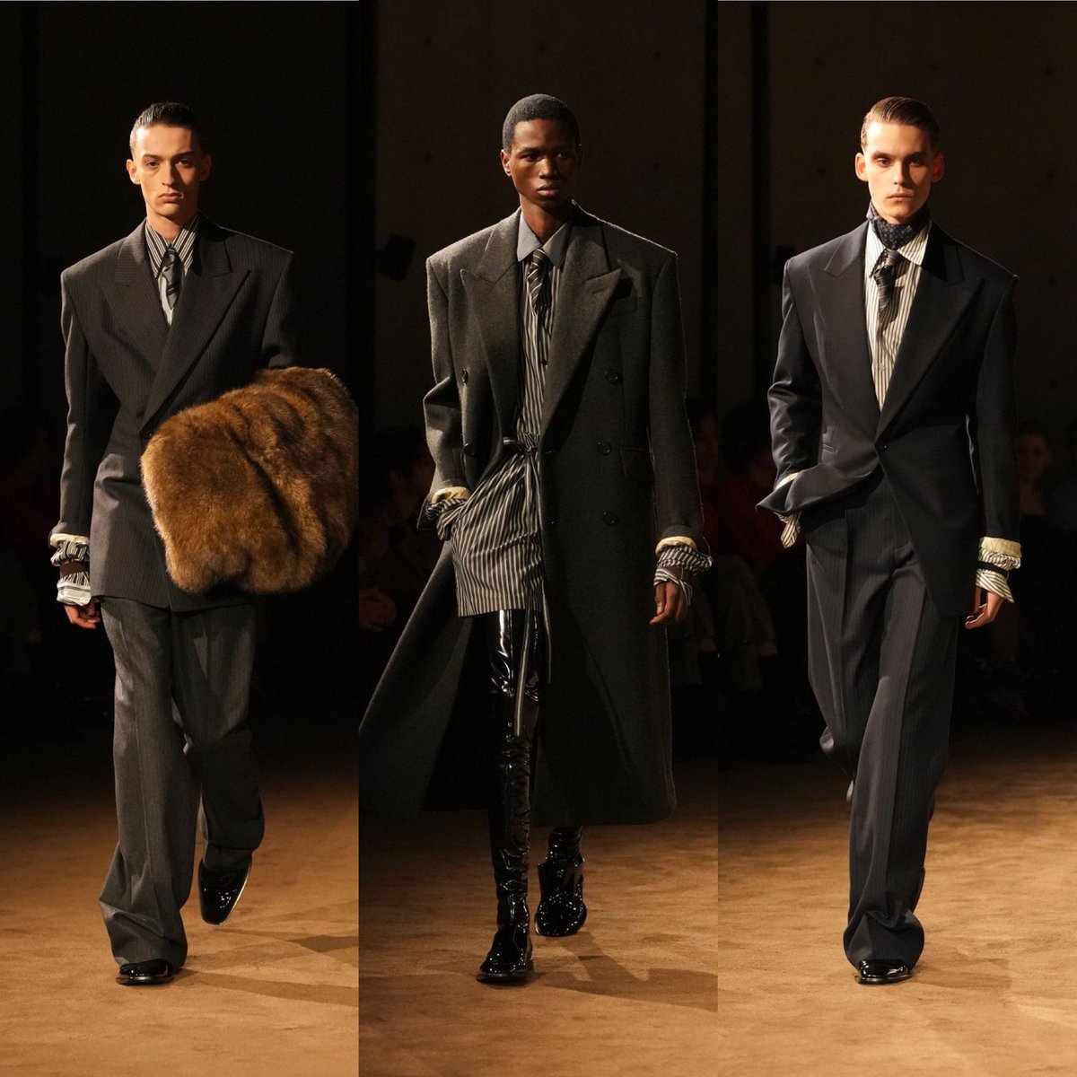 StreetFashion01's tweet image. Saint Laurent Fall 2026 by Anthony Vaccarello😭😭😭😭