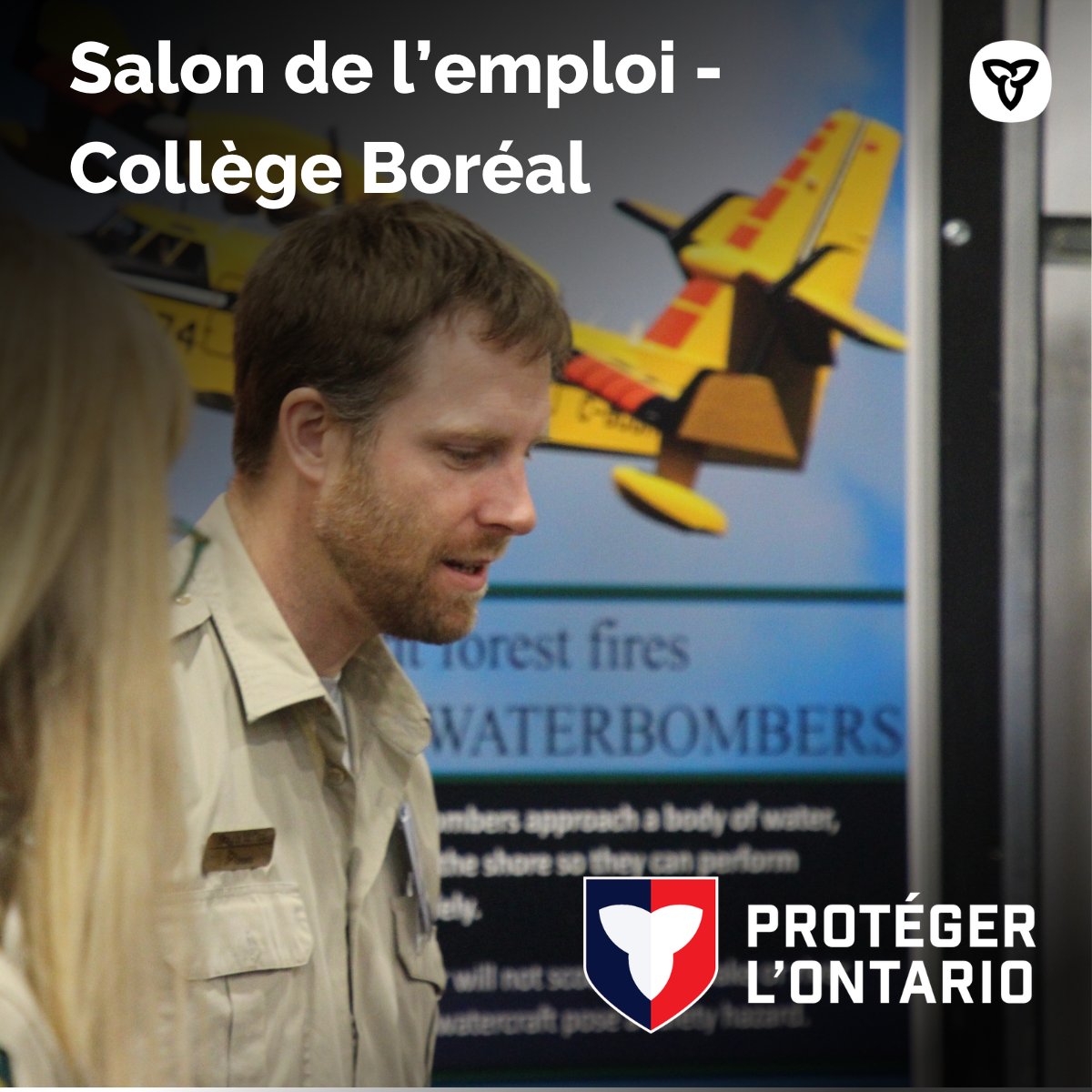 Nous sommes au Salon de l'emploi du Collège Boréal (@CollegeBoreal) à Sudbury aujourd'hui de 9h30 à 14h00. Venez découvrir des opportunités d'emploi auprès des Services d'urgence, d'aviation et de lutte contre les feux de forêt!

Cet événement est organisé par Options Emploi.