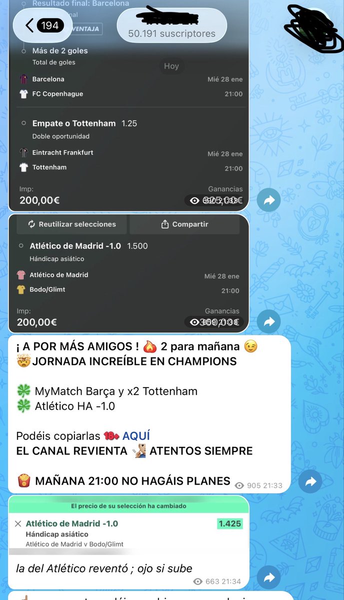 stakevalue's tweet image. No voy a hacer público el nombre del tipster, pero estoy hasta los huevos de gente así, que edita sus apuestas, un tío con 50.000 suscriptores que pertenece a un grupo muy top de tipster, edita una apuesta en la que obviamente se ve que jamás ha llegado a 1.5

A quien engañas ?