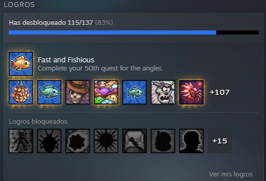 NOOOOOO VOY A TENER QUE VOLVER AL TERRARIA 
(odio las misiones del pescador)