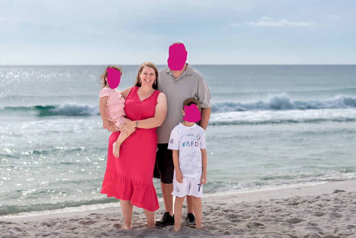 JoyceRaymore's tweet image. Here is a picture of my family on a recent trip we took. Although I’ve covered their faces for privacy, you can be sure we’re all smiling and looking our best. This fits my personal brand well because I seek to emphasize our family’s happiness and togetherness.

#mco335