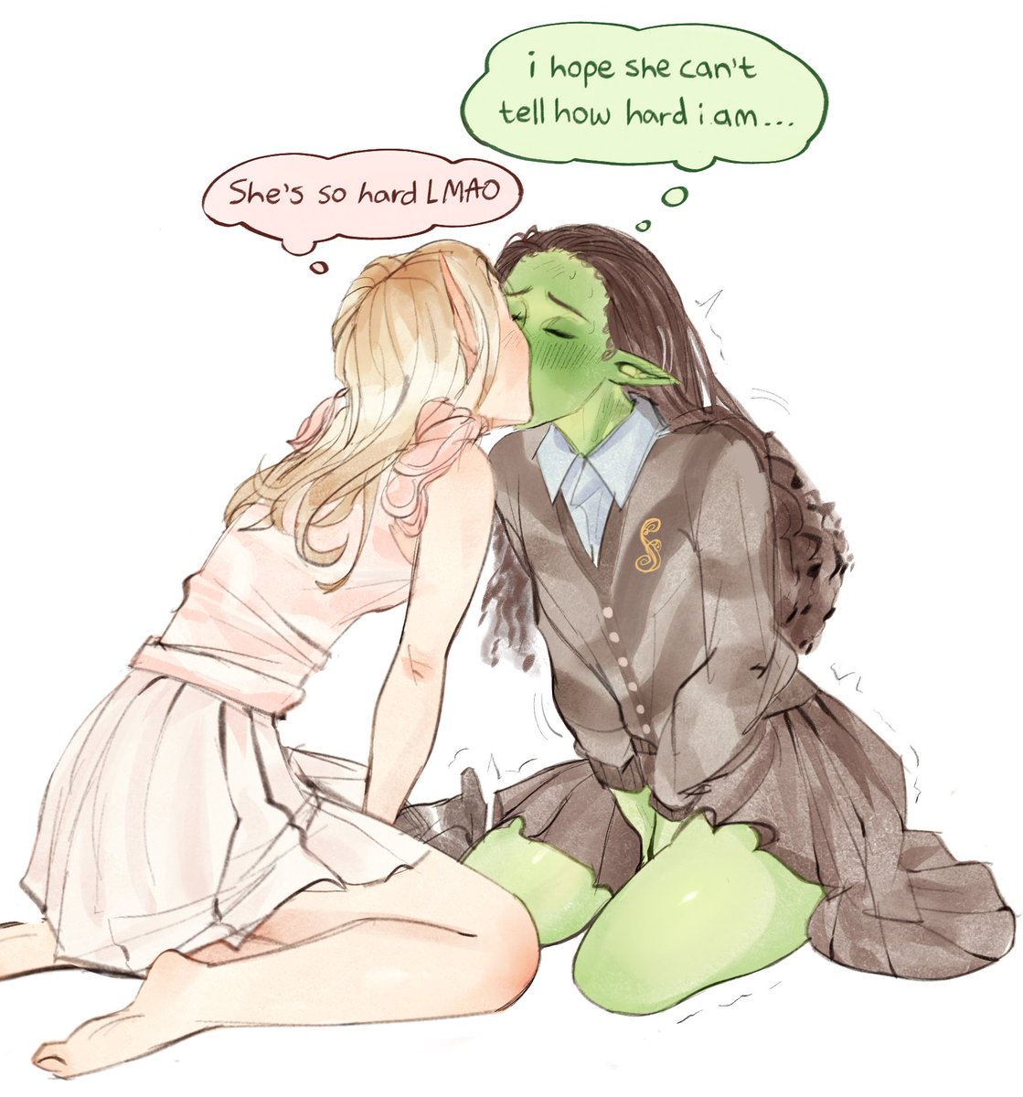 just from kissing…. poor girl