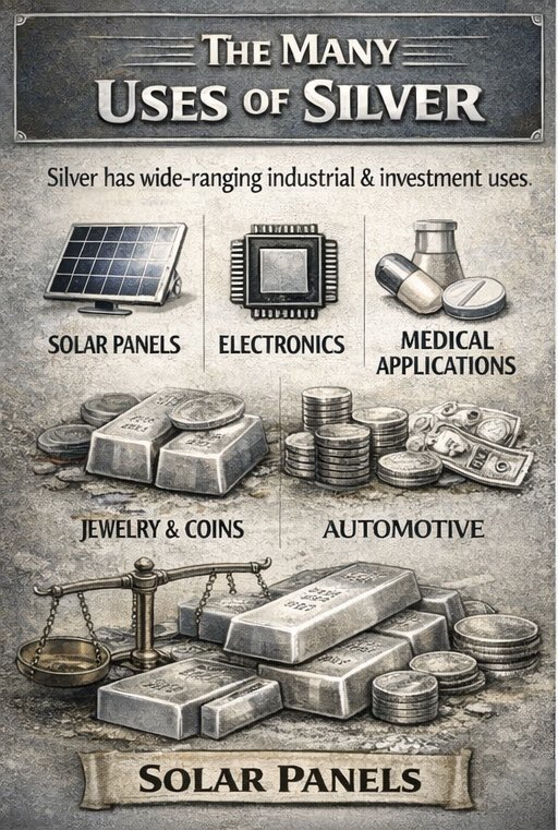 PreciousmetalNG's tweet photo. If silver is used in tech, solar, medicine, AND money…
why do most people still ignore it? 🤔
History says it won’t stay cheap forever.
What’s your take on silver? 👇
Follow @PreciousMetalsNG
#Investing101 #HardAssets #LongTermWealth #MetalMarkets https://t.co/mDF0Lgr5fA