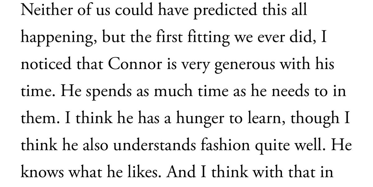 rozanovnor's tweet photo. connor’s stylist saying the nicest things about him and talking about the brands dying to dress him oh connor storrie you will always be so famous https://t.co/n4if0Xo7Cb