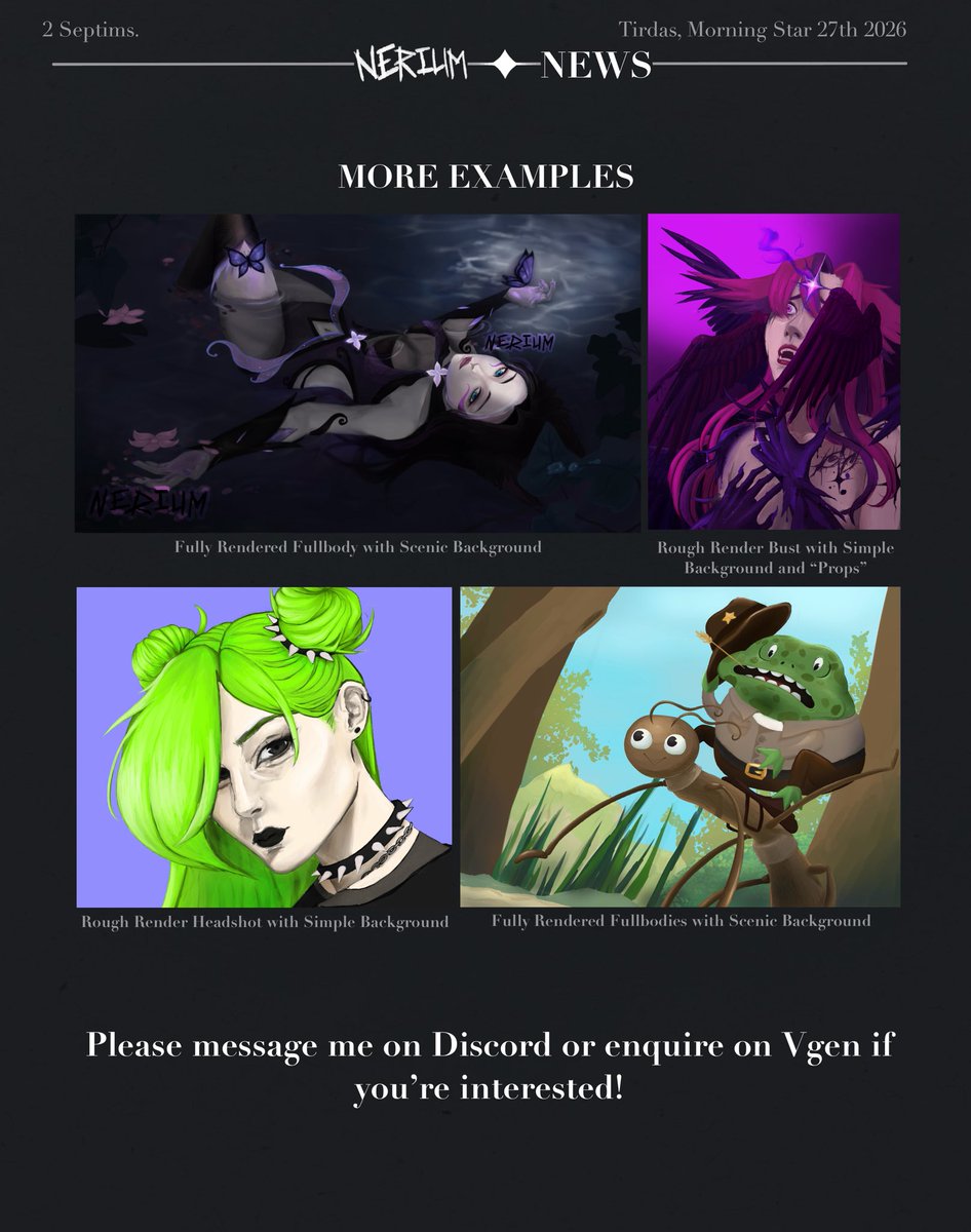 Neriumink's tweet photo. I made an info sheet for my commissions!!
DM me or enquire via Vgen if you're interested. 
#commissionopen https://t.co/kAMXC21n6P